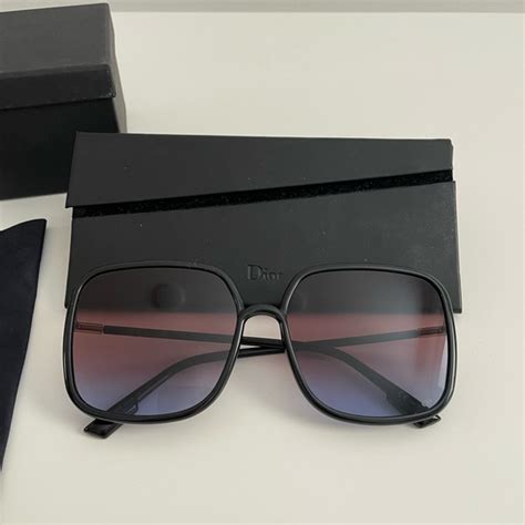 Sostellaire1 oversized sunglasses Dior Black in Metal 